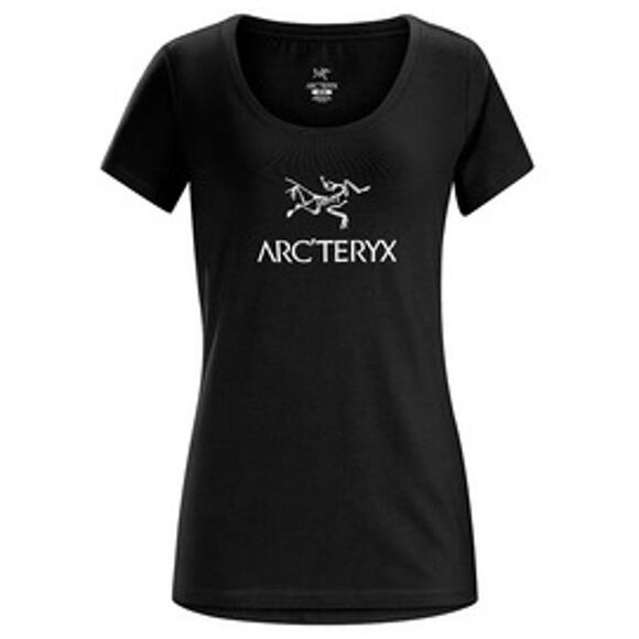 Arc’Teryx Logo Short Sleeve Black Fitted Crew Neck Tee Shirt size Small - Picture 1 of 5